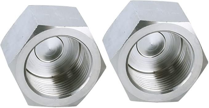 Stainless Steel 304 Pipe Fitting Hex End Cap, 3/8" NPT Female (Pack of 2)
