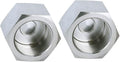Stainless Steel 304 Pipe Fitting Hex End Cap, 3/8" NPT Female (Pack of 2)