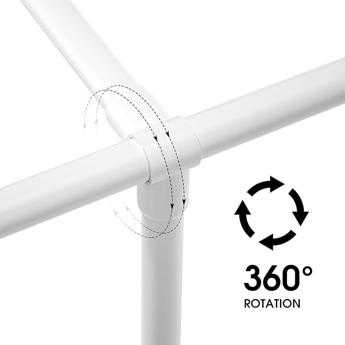 1" Adjustable PVC Fittings 3 Way, 12PCS Furniture Grade PVC Pipe Connector, 1Inch Slip Sling Tee Pipe Fitting for DIY Furniture Structure and Frame, Water Supply, Garden Shelf Greenhouse