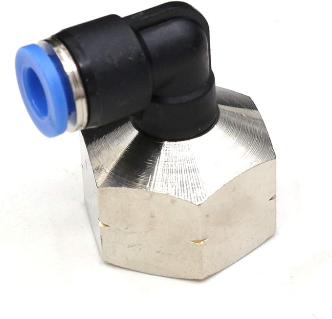CEKER 6mm Tubing x 1/2" Npt Female Thread Elbow 90 Degree Push to Connect Fittings Air Fittings Pneumatic Quick Connect Fitting Airlines Push In Connectors Tube Fittings 5Packs