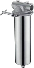 Amwater 304 Stainless Steel Filter Housing for Filter Cartridge, Water Filter Housing for Whole House Water Purification of Stainless Steel 304 (10" C Housing-1 NPT)