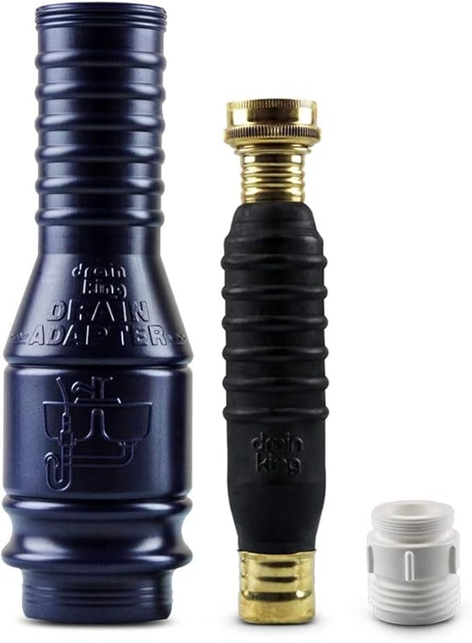 Drain King VIP2 Drain Unclogging Kit With Kitchen Sink Crossbar Adapter, 1.5 to 3 Inch