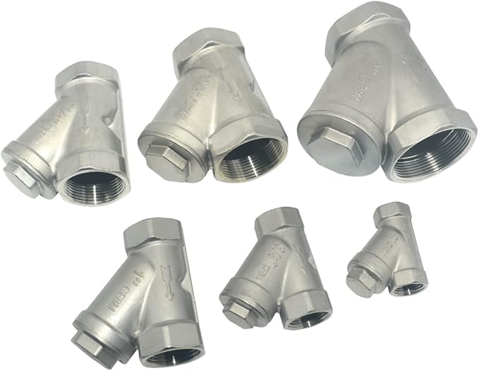 1-1/4" WYE Strainer Mesh Filter Valve,800WOG Y-Spring NPT Female Check Valve,Stainless Steel SS316 CF8M