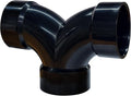Lesso 2'' Double Degree 90 ELBOW Straight Tee ABS pipe fittings Black - Vintage DIY Industrial Shelving, Industrial Decoration, Furniture DIY 2 Inch