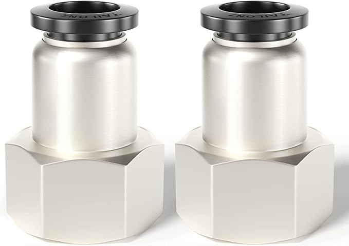 TAILONZ PNEUMATIC Female Straight 10MM Tube OD x 1/4 Inch BSP Thread Push to Connect Fittings PCF10-02(Pack of 10)