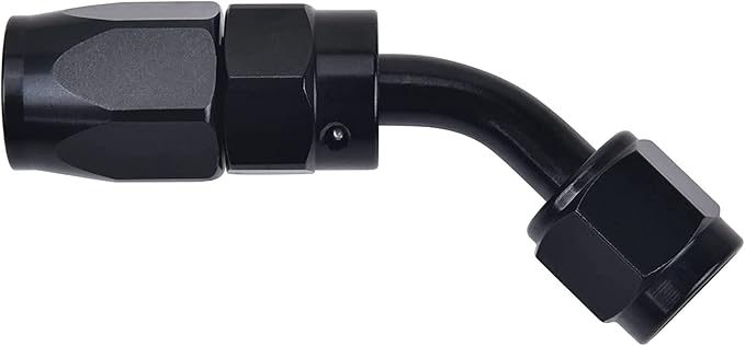 EVIL ENERGY 8AN Hose End Fitting 45 Degree Swivel for CPE Braided Hose Black