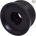 (Pack of 5) Black Rubber Sleeve for Drain Pipe, 1.57" x 0.98" (50 x 25 mm) Pipe Connector, Adaptor, and Reducer