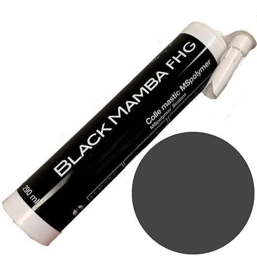Black Mamba FHG High Tack - Superfast Mono Component Polymer Sealant Cartridge - Gray (2 Pack)