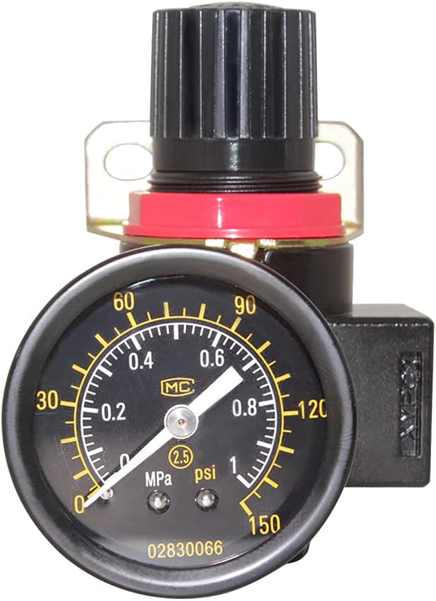 Beduan BR2000 Air Compressor Regulator Combo 1/4" NPT,Manual Drain with Bracket, Gauge