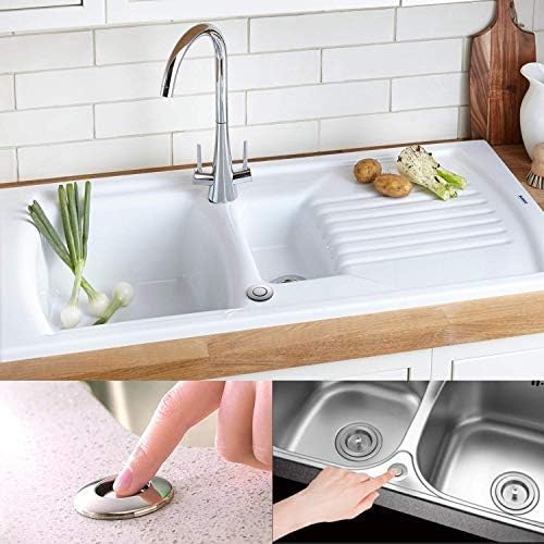 Garbage Disposal Air Switch Kit Sink Top Waste Disposal Stainless Steel On/Off Air Button Food and Waste Disposals Part by Etoolcity