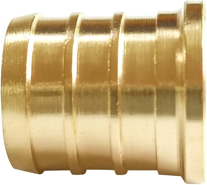 Joywayus 3/4" PEX Barb Plug End Cap Brass Crimp Fittings (Pack of 10)