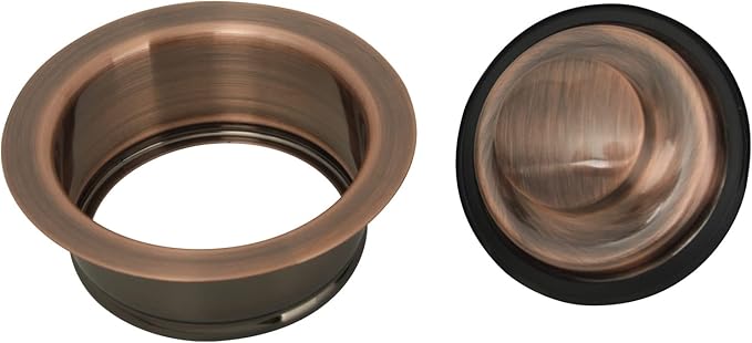 Akicon Kitchen Sink Antique Copper Finish Garbage Disposal Flange Stopper, One Size Disposal Rim, Fit 3-1/2 Inch Standard Sink Drain Hole