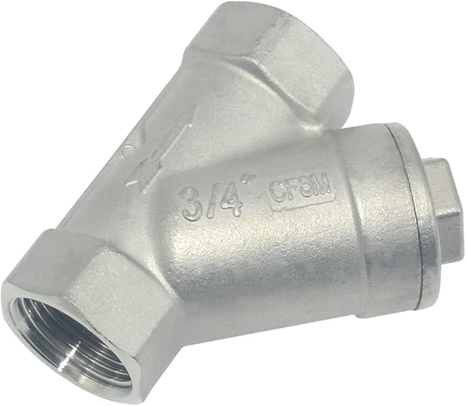 3/4" WYE Strainer Mesh Filter Valve,800WOG Y-Spring NPT Female Check Valve,Stainless Steel SS316 CF8M