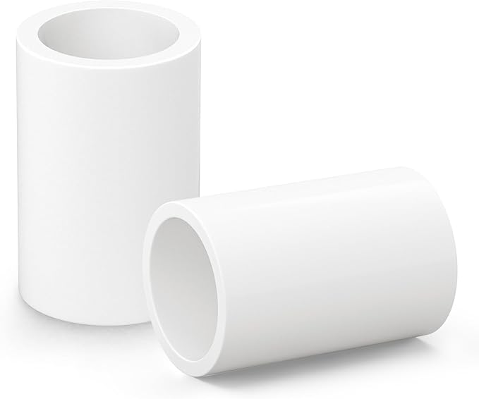 GASHER 15PCS PVC Pipe Fitting 1" PVC Coupling Furniture Grade Pipe Socket Fittings, For Home or Industrial