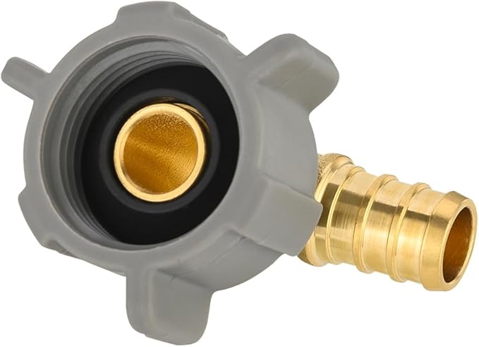 EFIELD 1/2 Inch Pex X 7/8 Inch Toilet BC(Ballcock) Swivel Straight Adapter, Brass Plumbing Fitting,(PEX1807311)