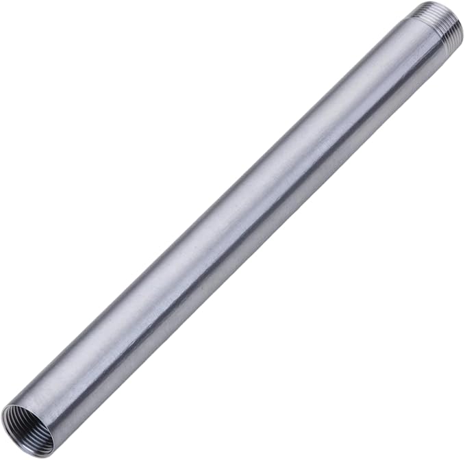 CONSTELLAR 304 Stainless Steel Pipe Fitting - 1/2" NPT Male x 1/2" NPT Female Threaded Thickened Pipe Wall, 300mm (12 inch) Length Heavy Nipple Seamless Pipe (1 Pcs)