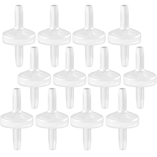 JoyTube 12 Packs Check Valve 1/4”(6MM) One-Way PVDF Plastic Hose Barb for Liquid Air