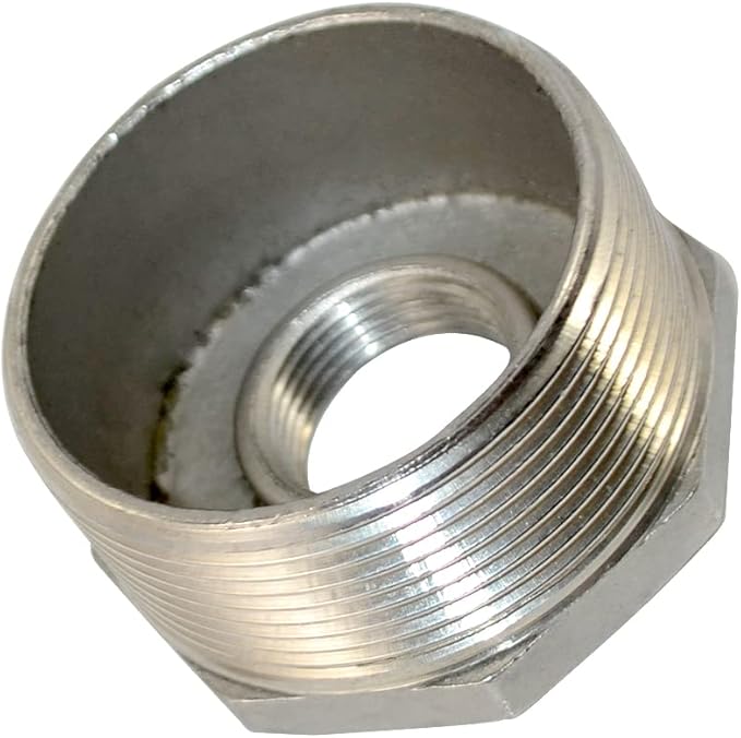 1/4" Male NPT to 1/8" Female NPT Female Reducing/Reducer Bushing Pipe Fitting,Adapter,Stainless Steel SS 304 Hex Bushing (2" Male to 3/4" Female)