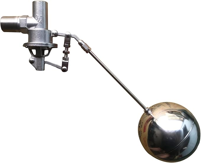 Viton sealing, 304 Stainless Steel Balanced Float Ball Valve, Tank Mount, 100 Psi (3/4")…