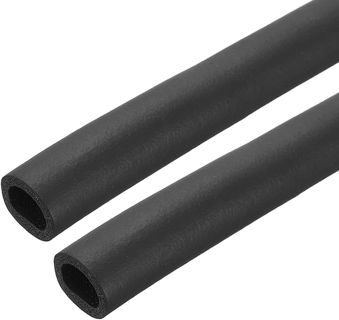 2pcs 1/3" ID Pipe Insulation Foam Tube, EPDM Pipe Cover 1/2" OD Wrap Roll Bar Tubing 4.9FT Long - Insulation Freeze Heat Preservation for Guitar Stand/AC Units/Exercise Machine