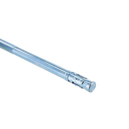 Conquest 5/8" x 10" Zinc Plated Wedge Anchors (Box of 10) - High Performance Concrete Anchors - Rust Resistant Zinc Plating for Dry Interior Environments - Heavy Duty Fastener for Concrete