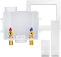 Washing Machine Outlet Box, Center Drain/Side Drain, 1/2 Inch MIP Sweat Inlet x 3/4 Inch MHT Outlet Connection, Laundry Washer Valve Outlet Box (Pack of 50)(WM001-50Pack)
