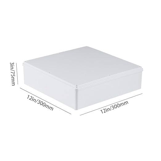 12" x 12" x 3" PVC Plastic Dustproof Waterproof Box IP65 Junction Boxes Project Junction Conduit Box for Electrical Outdoor Enclosure