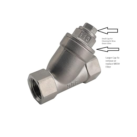 1" Y Strainer Stainless Steel 316 800 PSI WOG 20 Mesh