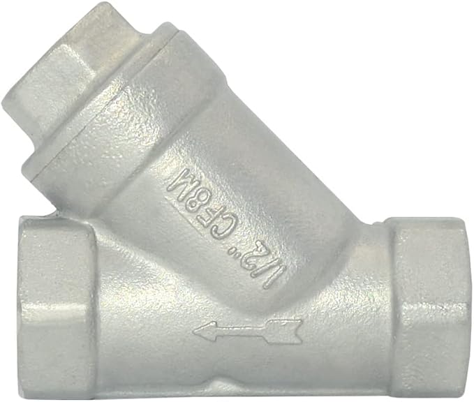 1/2" WYE Strainer Mesh Filter Valve,800WOG Y-Spring NPT Female Check Valve,Stainless Steel SS316 CF8M