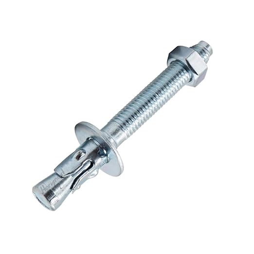 3/8" x 3-3/4" Wedge Anchor, for Cement and Concrete only, zinc-Plated Carbon Steel Screws and lag Bolts （ 50 pcs