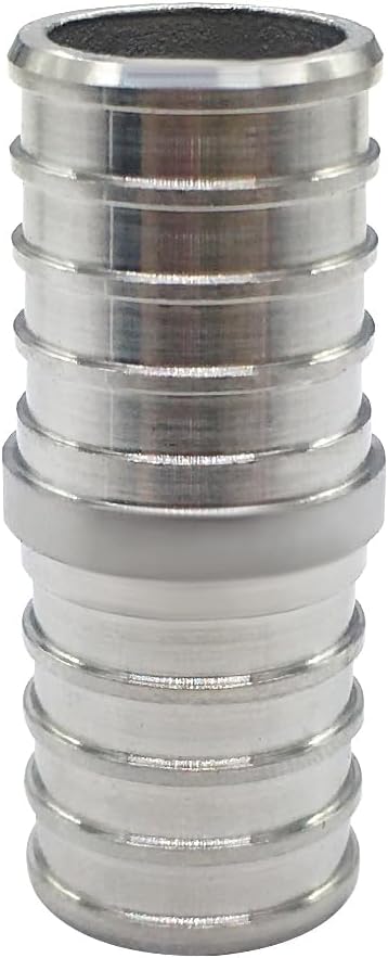 PEX 3/4 Inch Straight Stainless Steel Coupling, Stainless Steel Crimp Pipe Fitting For Pex Pipe (Pack of 3)