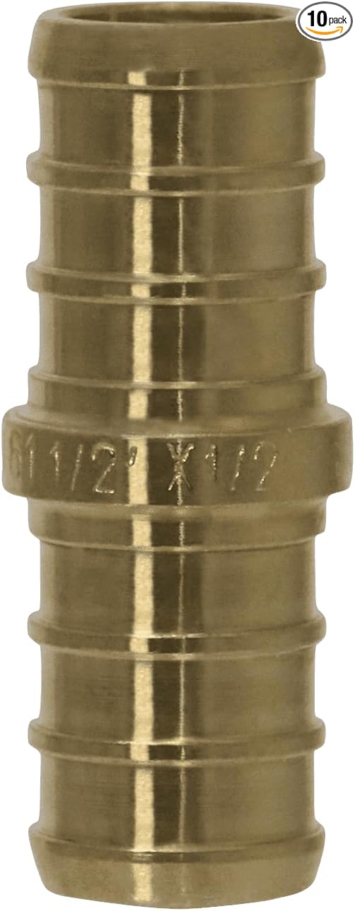 XFITTING Pex 1/2 Inch x 1/2 Inch Pex Coupling, 23-3-4=10XX, 10 Pieces