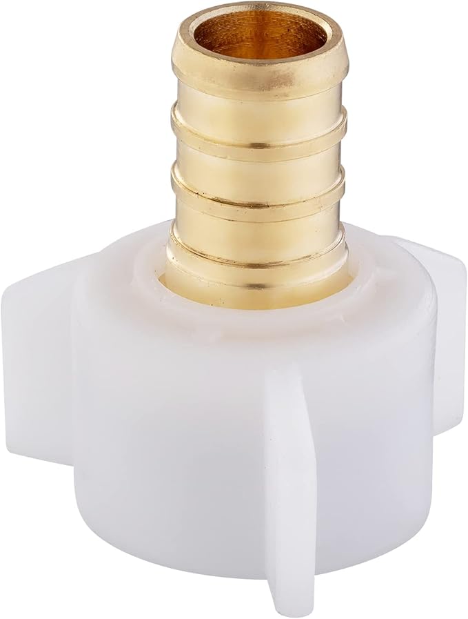 (Pack of 2) EFIELD Pex 3/4" Pex x 3/4" Female NPT Swivel Adapter Brass Barb Crimp Fittings,(PEX1807203)