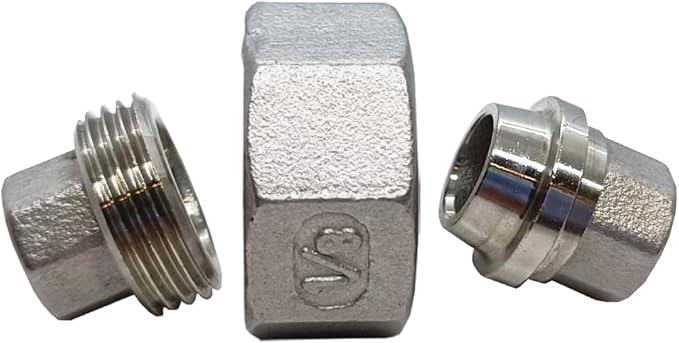AF Hydro Stainless Steel SS316 Union Pipe Fitting, 1 1/2''NPT Female Thread, Pressure Rating up to 150 PSI, Class 150 Connector Adapter