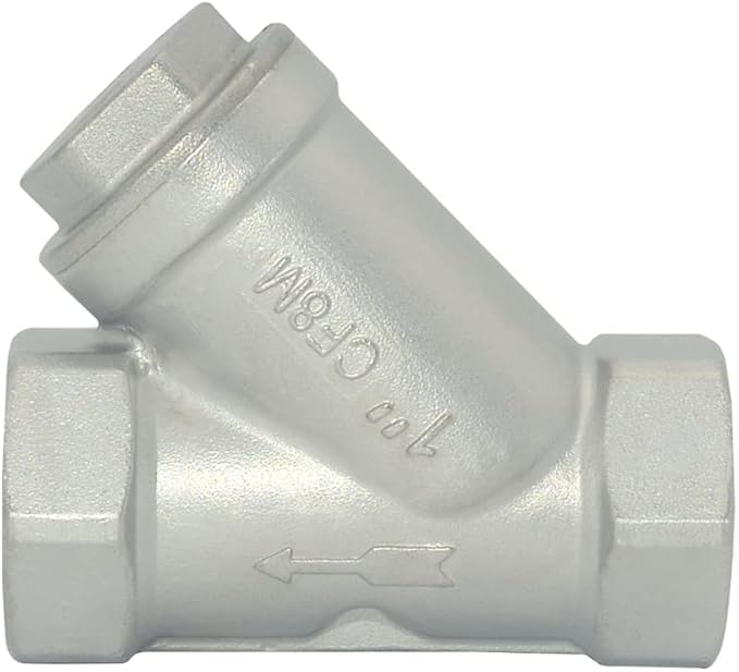 1" WYE Strainer Mesh Filter Valve,800WOG Y-Spring NPT Female Check Valve,Stainless Steel SS316 CF8M