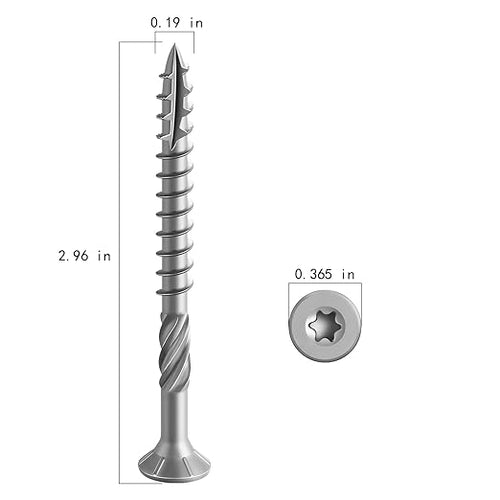 #10 * 3" 304 Stainless Steel Deck Screws, (1130pcs) 15 lbs.Exterior Wood Screws, Rust Resistant epoxy Coated, Bronze, T25 Star Bit