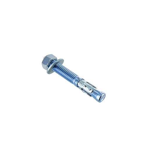 Conquest 1/2" x 3-3/4" Zinc Plated Wedge Anchors (Box of 25) – High Performance Concrete Anchors – Rust Resistant Zinc Plating for Dry Interior Environments – Heavy Duty Fastener for Concrete