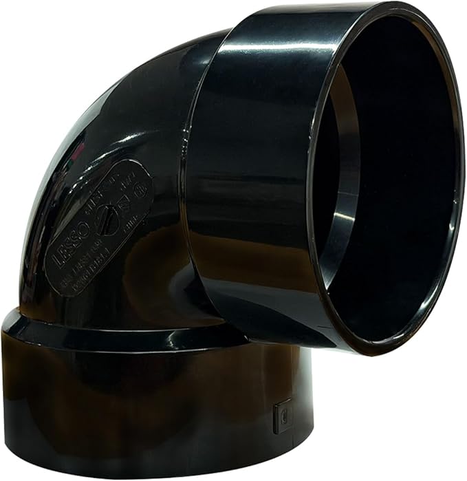 LESSO 3" Elbow ABS Pipe, 90 Degree ABS Fittings Vent Ell Pipe Fittings For Duct Reducer Connection of Drainage Dystem Connects Drainage System Components(SCH40 Black)