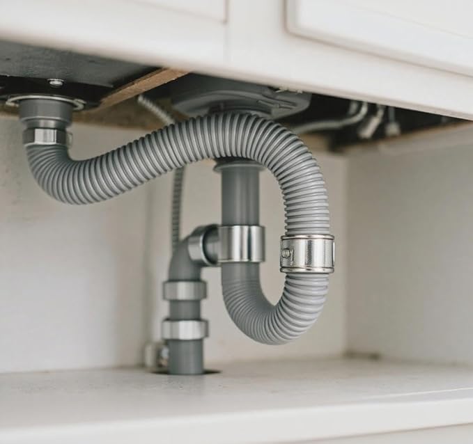 Dishwasher Drain Hose, 1Plusselect 6FT Flexible Discharge Hose Extension Kit, Universal Replacement Drain Hose Fit with 5/8 Inch, 7/8 Inch, or 1 Inch OD Drain Outlet for Dishwasher