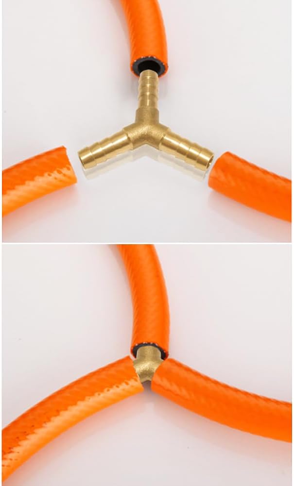 2PCS Solid Brass 1"OD Barb Fitting Y 3-Way Union Intersection Barbed Hose Fittings for Water/Oil/Gas