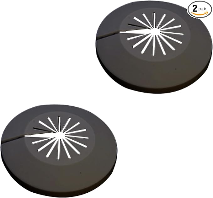 2 Pieces Pipe Cover Flange Decoration Fit 0.59 to 1.77 inch Outer Diameter Pipe (15-45mm), PP Plastic Radiator Escutcheon Plate, Plumbing Cover Plates for Floor Wall Tube Decor, Black