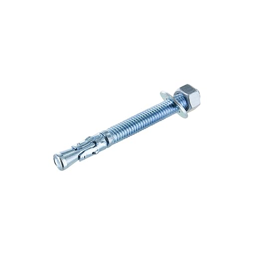 Conquest 3/8" x 3-3/4" Zinc Plated Wedge Anchors (Box of 50) – High Performance Concrete Anchors – Rust Resistant Zinc Plating for Dry Interior Environments – Heavy Duty Fastener for Concrete