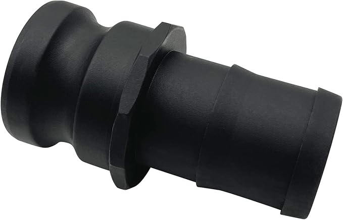 2PCS Camlock Fittings Poly E-50 1/2" Type E Standard Couplings Cam lock Fittings Polypropylene Cam Groove Fitting Male Camlock with a Hose Shank (0.5 inch, Type E)