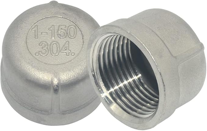 1" Cap,NPT Female Threaded Cast Pipe Fitting,Stainless Steel 304