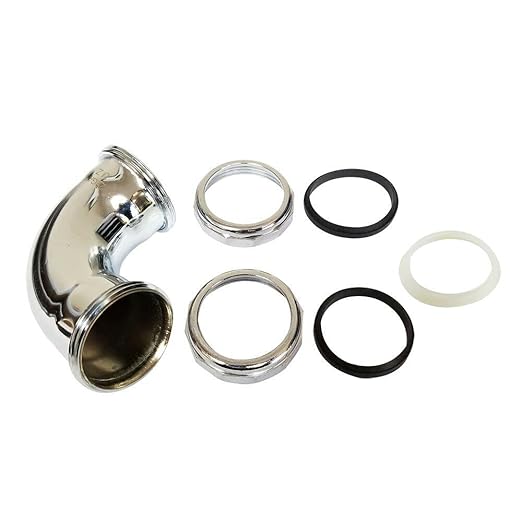 Replacement 1-1/2" Chrome Plated Brass Slip Joint 90 Degree Elbow with Nuts and Washers for PrimeX 80160