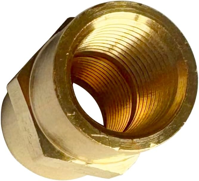1/8" Female Threaded Hex Nipple Brass Coupling Coupling NPT Pipe Fitting Pipe Adapter Straight Connectors for Air, Gas, Oil, Fuel, Propane Pack of 2