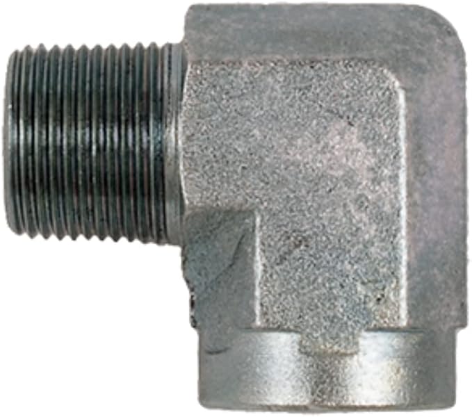 3/4" NPTF Male x 3/4" NPTF Female 90 Degree Pipe Elbow/Corner Hydraulic Adapter Fitting (5-PACK) | 5502-12-12