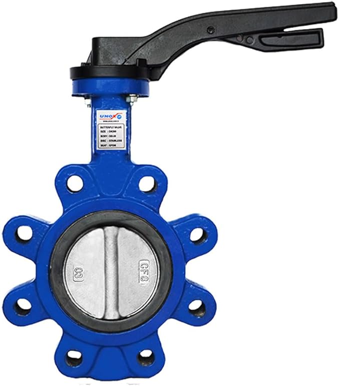 UNOX (DN125) 5 inch Lug Type Butterfly Valve – AISI304 Stainless Steel Disc, EPDM Gasket, PN16 Pressure – Industrial Grade Flow Control Valve - Durable Construction