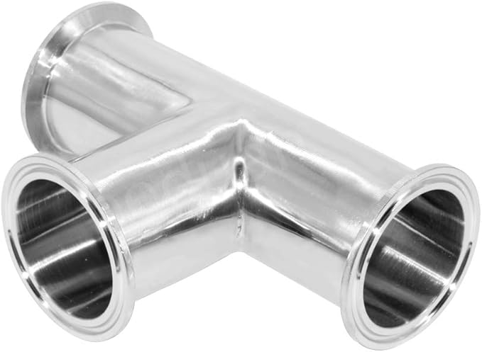 Beduan 1.5" Tri Clamp Tee 3 Way Stainless Steel 304 Sanitary Fitting (38mm Pipe OD)