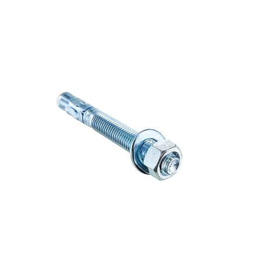 Conquest 3/4" x 6-1/4" Zinc Wedge Anchors (Box of 10) – High Performance Concrete Anchors – Rust Resistant Zinc Plating for Dry Interior Environments – Heavy Duty Fastener for Concrete